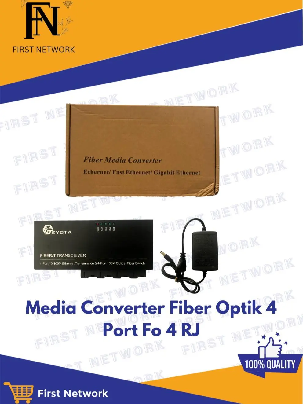 HTB MEDIA CONVERTER EYOTA FIBER OPTIC 4 FO 4 LAN POE 100 Mbps HTB 4 SC 4 LAN Fiber Optic 12V/ HTB 4 FO 4 LAN / Media Converter 4 FO 2 LAN Switch Fiber Optic HTB 4 SC 4F2E 10/100Mbps