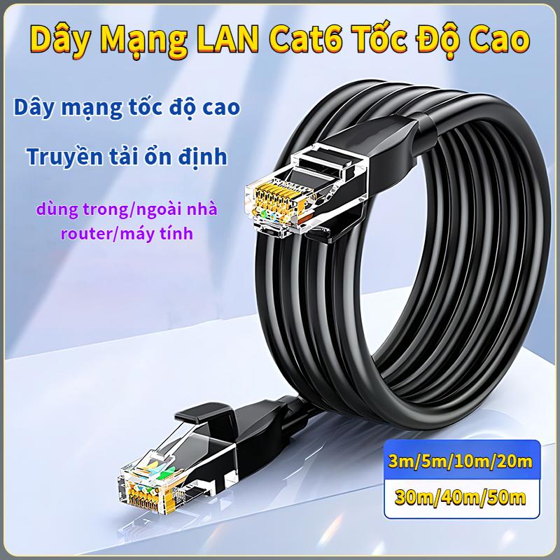  Đẳng cấp Cáp mạng bền bỉ Cat6 Dây mạng LAN! Cáp Ethernet tốc độ cao 1Gbps dùng trong ngoài nhà router máy tính –Lựa Chọn 3m 5m 10m 50m 
