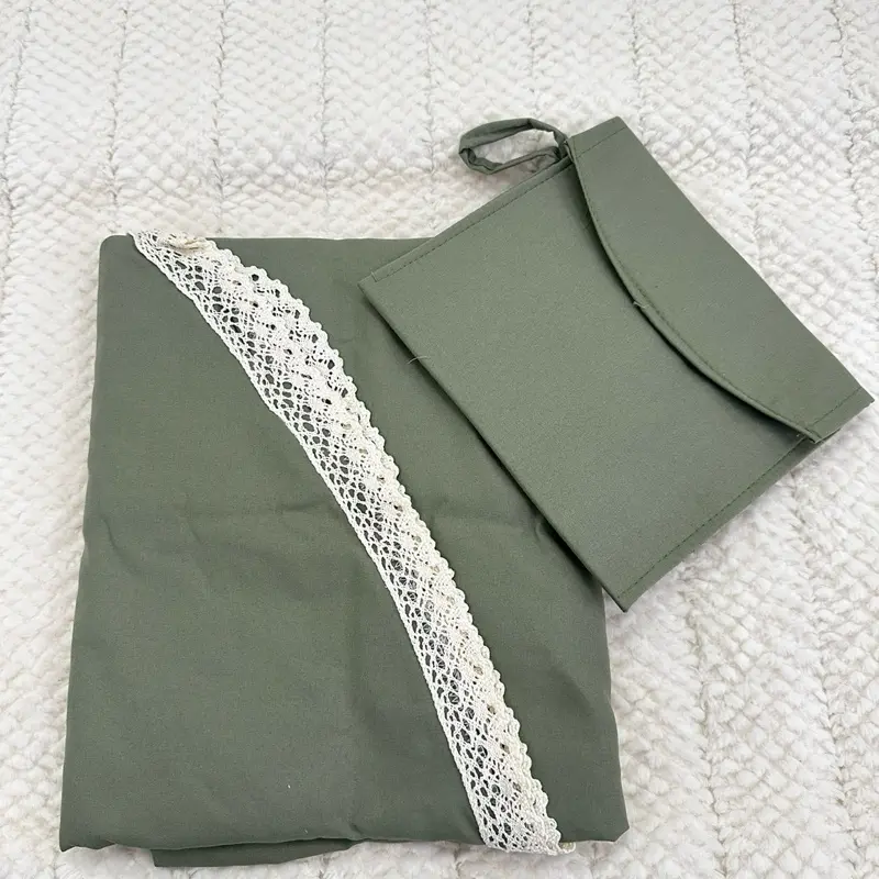 ￼Mukena Dewasa Katun Polos Renda Rajut Mewah /Mukena Renda Jumbo Atasan Bawahan Muslim Traveling Mukenah 8