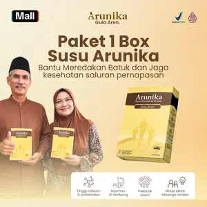 Arunika Susu Kambing Etawa Gula Aren Bantu 400gr Bantu Melancarkan Masalah Sesak Nafas & Redakan Batuk