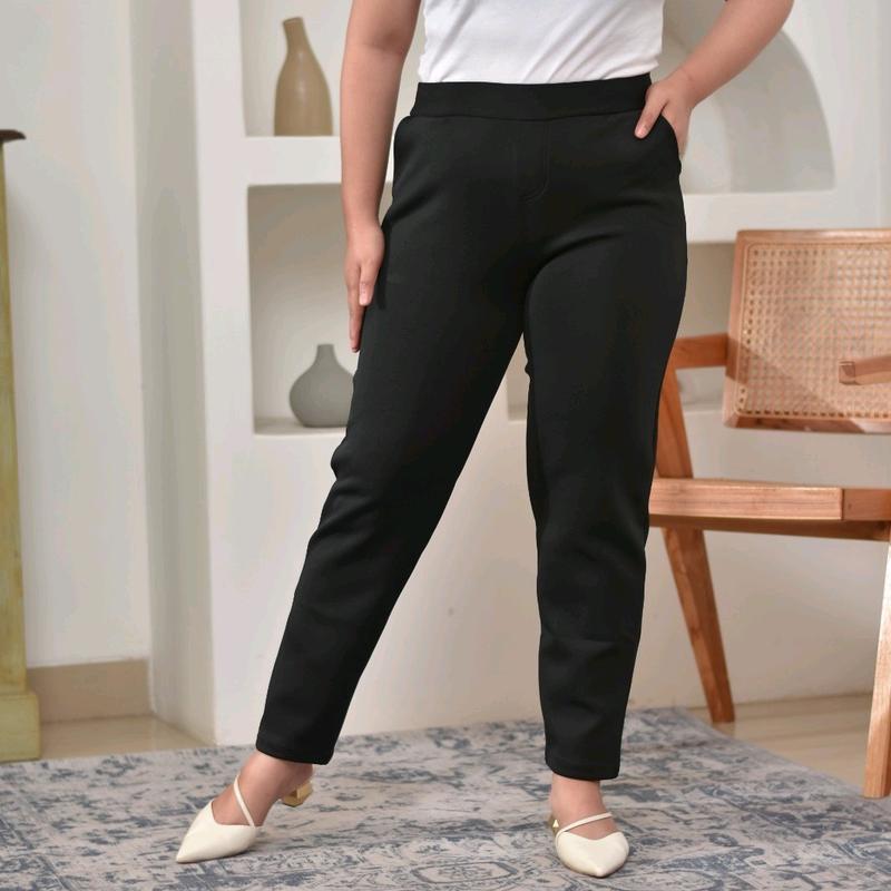 Celana Pensil Tanpa List High Waist Scuba Premium Pinggang Full Karet 2