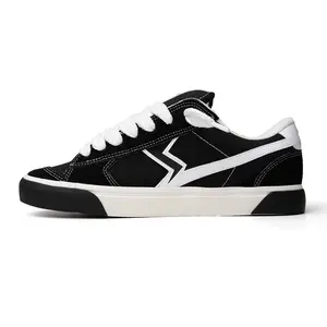 ARPRIZE - ARF 1-Black White Sepatu Gemuk Sepatu Skena Sneakers Pria Wanita Sepatu Gemuk Elegan Casual Hitam Material 12 Oz Canvas Kulit Asli Outsole rubber Anti Slip