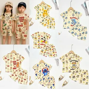 LITTLEVIN SETELAN ANAK TUNG TUNG SAHUR UNISEX FULL MOTIF  ONE SET ANAK CREAM SERIES KARAKTER 0-5 TAHUN