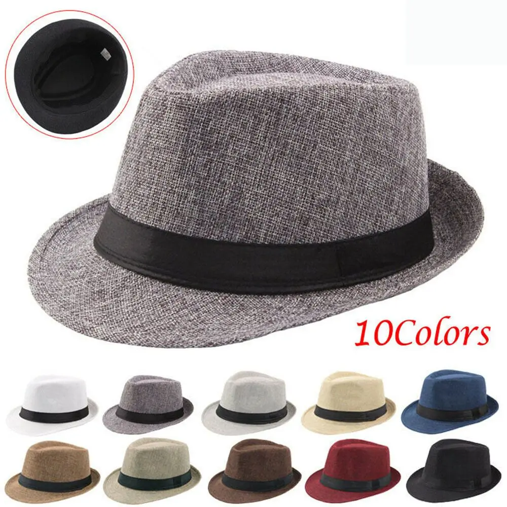 Mũ Xã Hội Đen, Chất Liệu Nỉ Mềm, Mũ Fedora Mũ Chống Nắng Đi Biển Mũ Đội Đầu Mũ Jazz