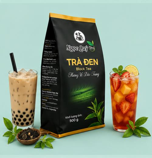 [Chính Hãng] Trà Đen Ngọc Quý Gói 500g - Cốt Trà Đậm Vị Cho Chuỗi Quán Trà Sữa, Trà Tắc, Trà Chanh, Trà Trái Cây