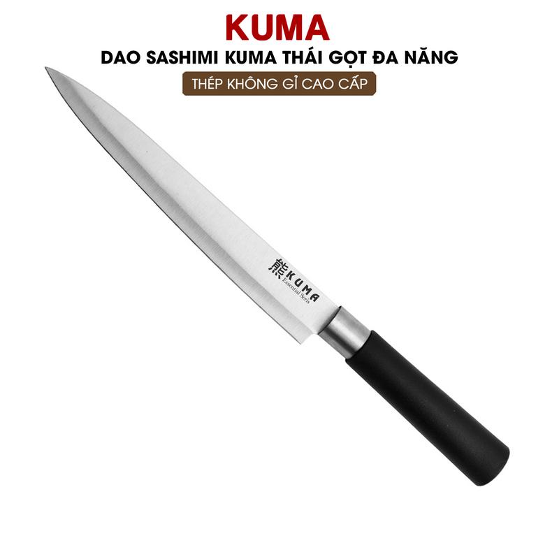 Dao bếp Sashimi Kuma thái gọt đa năng - Thép không gỉ Cao Cấp
