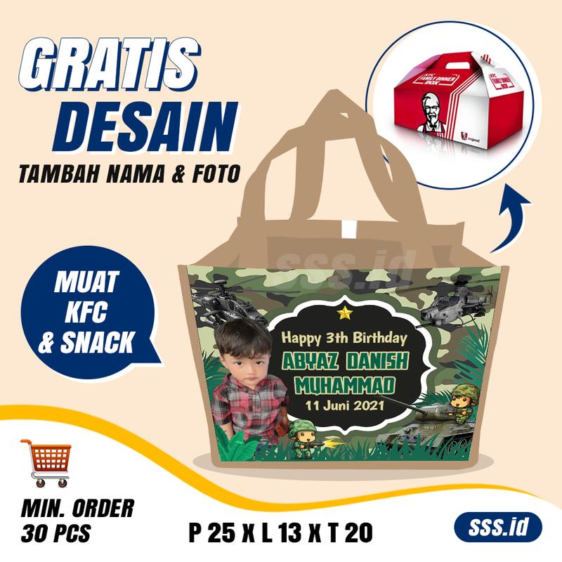 60 pcs - Tas Souvenir ulang tahun anak Tas ulang tahun anak murah Custom 4