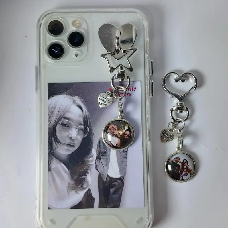 keychain custom foto / gantungan hp custom / phone charm [free box] 0