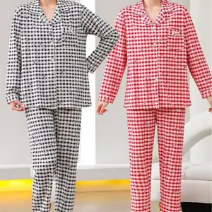 Piyama PP Lengan Panjang Celana Panjang Bajutidurku Wanita Dewasa Remaja Bahan Katun Organik Nyaman Motif Crinkle