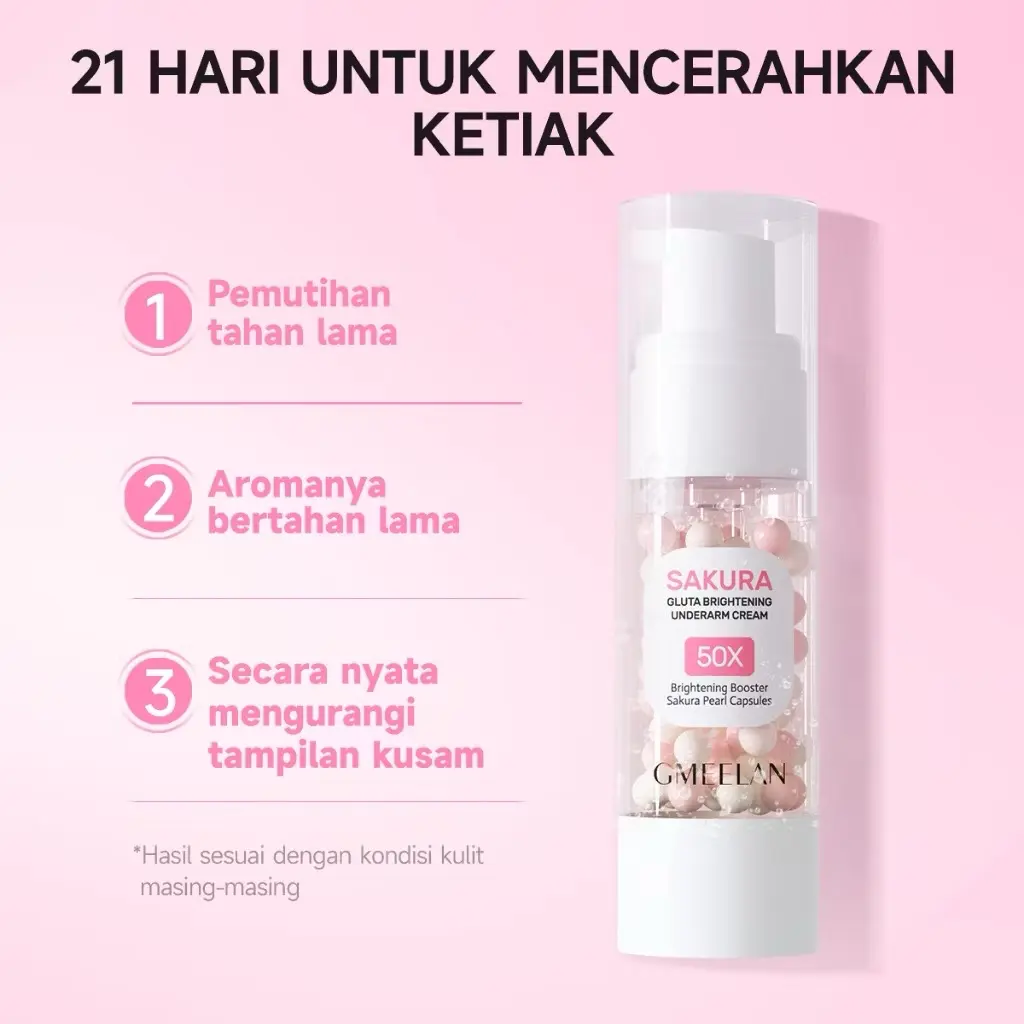 ￼GMEELAN Krim Pemutih Ketiak Sakura 30g Underarm Whitening Cream Smoothing