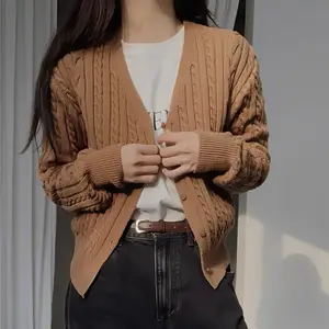 Outer Knitwear Kardigan Atasan Rajut Lengan Panjang Wanita Premium Korean Style Cardigan Sweater