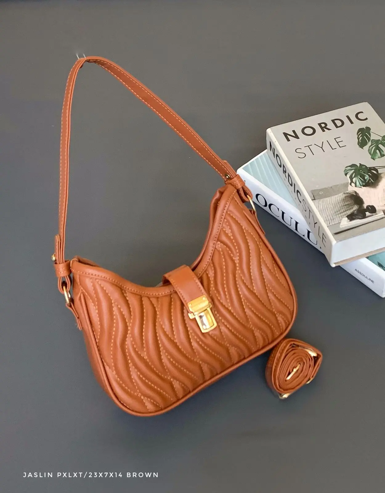 Pondoktascantik Shoulder Bag Jaslin Tas Tenteng Wanita 2 Tali