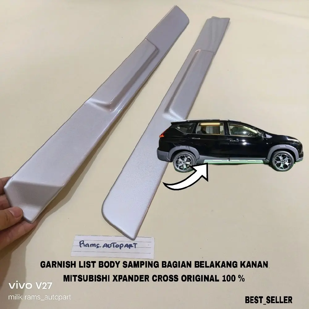 List Garnish Body Samping Bagian Pintu Belakang Kanan Mitsubishi Xpander Cross Original 100 %