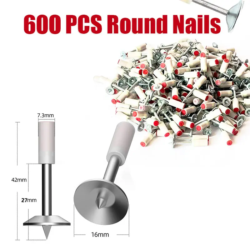 Paku Keluli, G-un Rivet, Paku Pelur, Konkrit dan Paku Api, Paku Bulat Siling, saiz 7.2mm, Alat Penting, Stok MY, Tersedia dalam 100 / 500 / 600pcs, Sesuai untuk Pengikat Perkakasan dan Paip. Aluminium Dinding Hardware Mesin