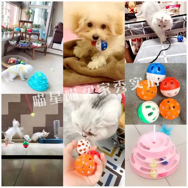 Mainan kucing Bola Lonceng Mancing Anjing dan Kucing 8