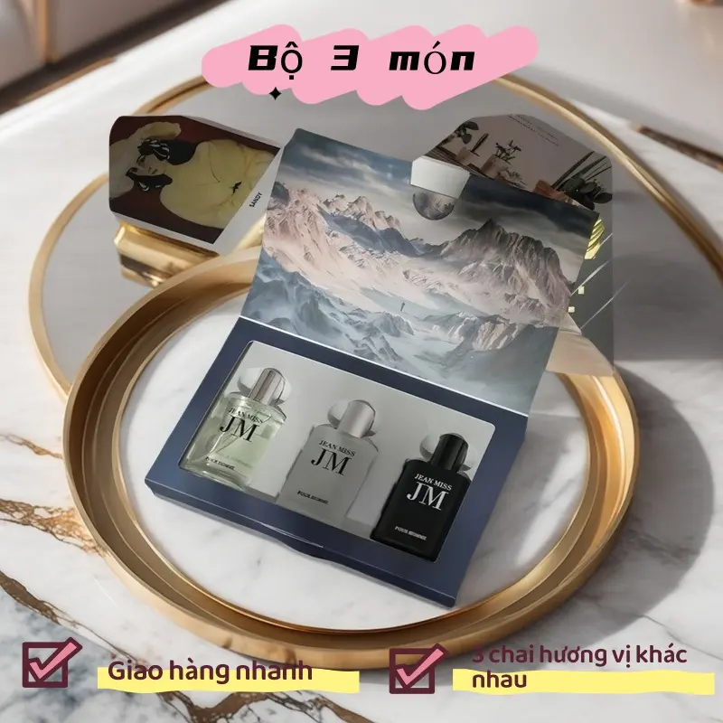 Bộ ba sản phẩm nước hoa nam Love hương thơm nhẹ nhàng tươi mát lâu dài hương bạc núi xuân gỗ mun trầm hương nam tính sinh viên