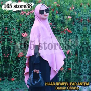 Hijab/Jilbab/Khimar Rempel Instan Pad Antem Cutting V Crinkle Airflow