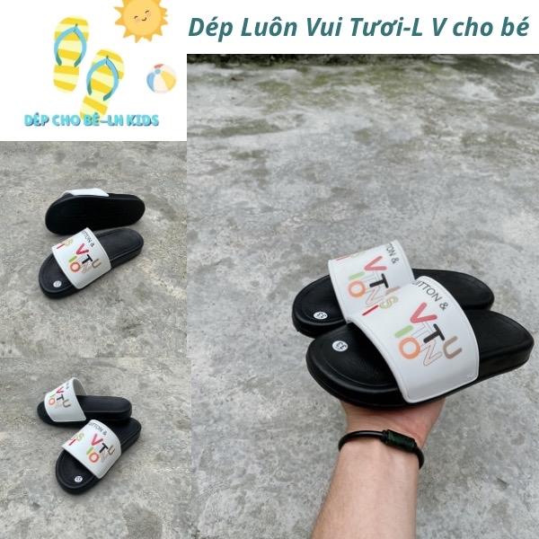  Dép cho bé mẫu LLVT quai ngang chất liệu cao su  đế bánh mỳ nhẹ êm cho các bé 3-10 tuổi 