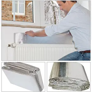 5M Aluminum Foil Thermal Insulation Film Radiator Heat Reflector Energy Saving Film Pad Roof Room Window Sunscreen Thermal Film