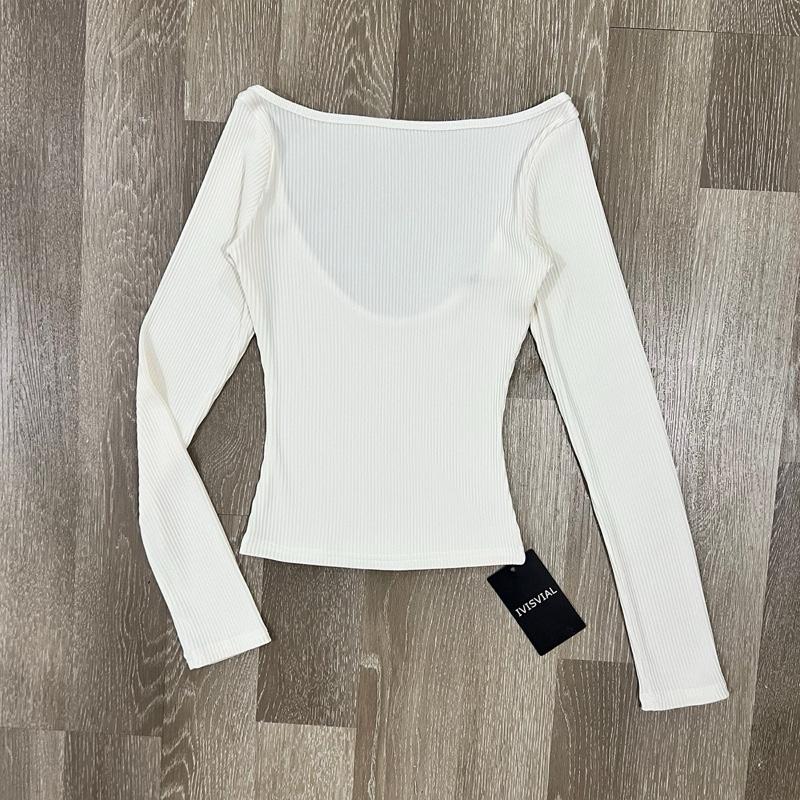 Áo Thiết kế tay dài Cổ thuyền hở lưng IVISVIAL B1523