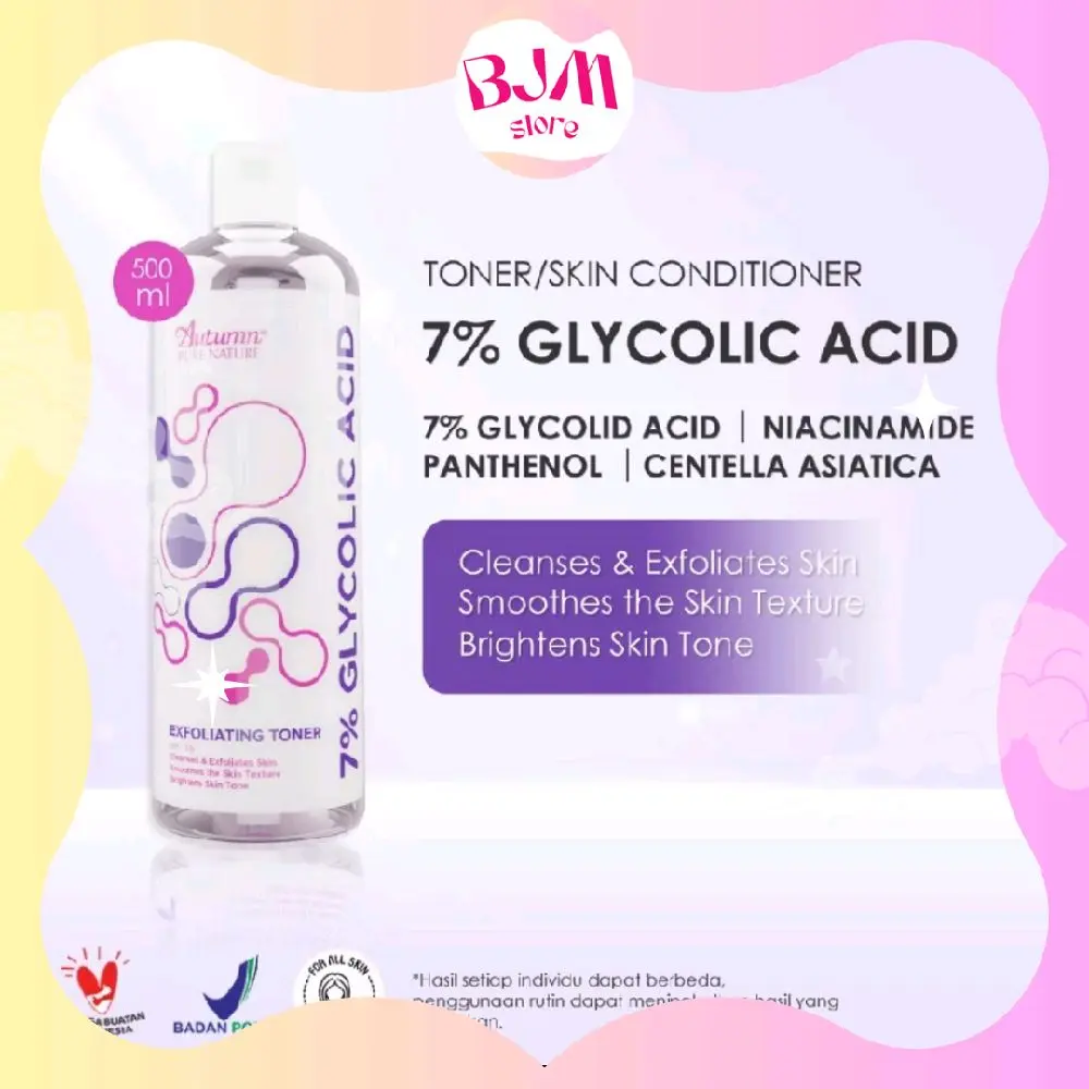 Autumn Glycolic Acid 7% Toning Solution Exfoliating Toner 500ml