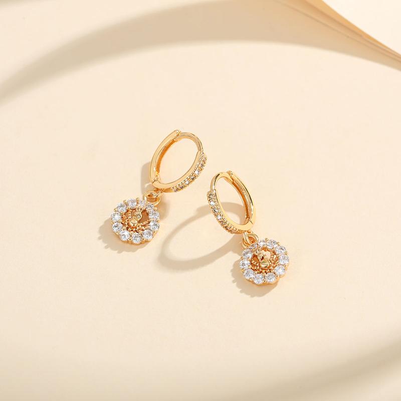 Product Introduction of LM128  Anting Titanium Bunga     Korea Anting Tusuk Permata Perhiasan Earrings 17