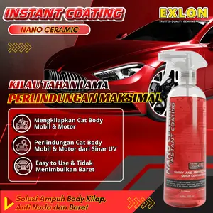 EXLON | Instant Coating - Pengkilap Body Motor Mobil Helm , Sealant Semi Coating Wax Paint, Pengkilap Cat Motor Mobil & Perlindungan Tahan lama Efek Daun Talas