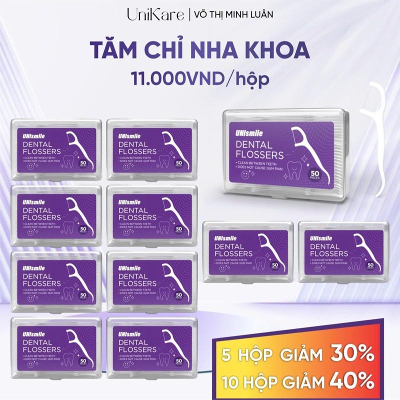 Tăm Chỉ Nha Khoa UNIsmile DENTAL FLOSSERS – Hộp 50 Cây