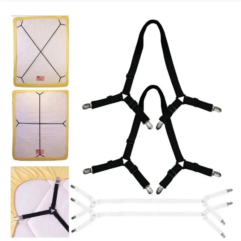 penjepit kasur anti geser pengait sprei 2 4 6 8 sisi kecil besar hitam putih bed clippers bawah kasur penjepit bawah kasur 4