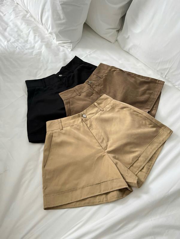 Q05 Donna Pants Wepretty Quần Short Nữ Chất Vải Kaki Mềm Nhiều Màu Dễ Phối Đồ Phong Cách Hàn Quốc Nhẹ Nhàng Nữ Tính 8