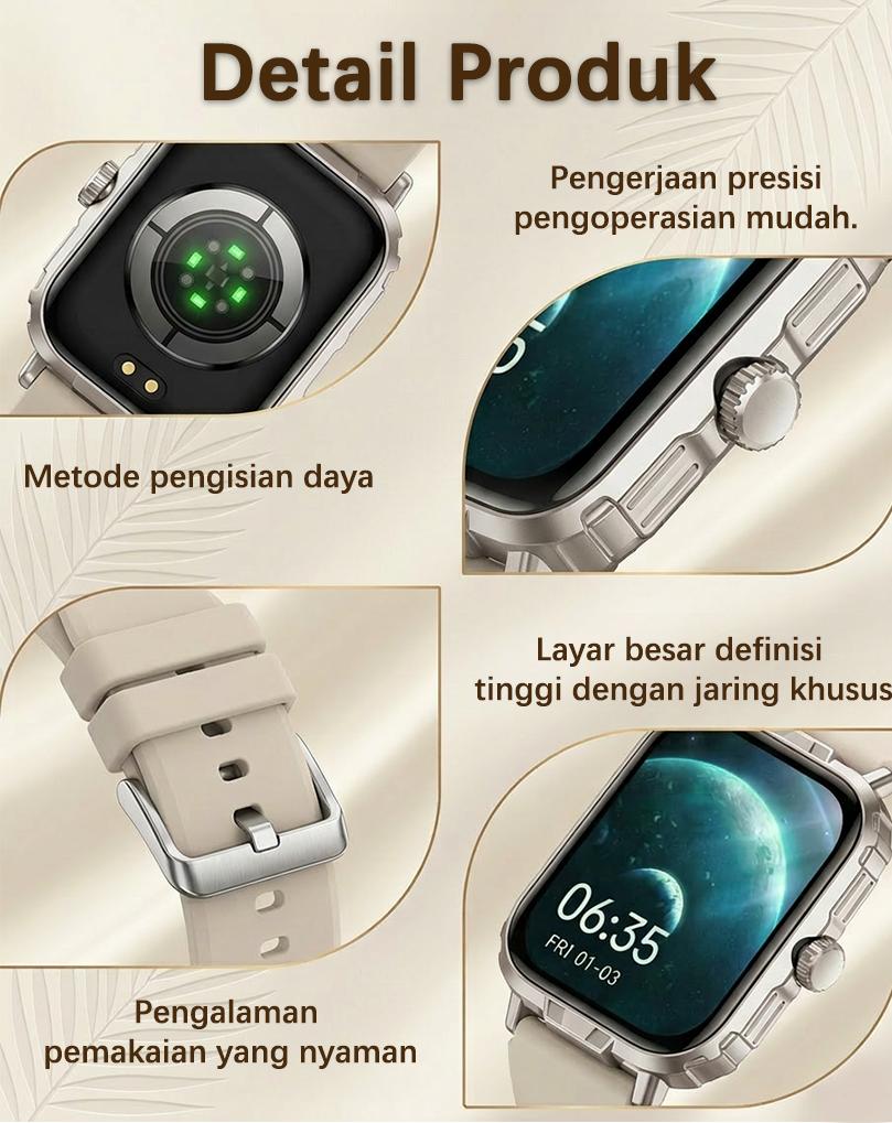 MARQ Jam Tangan Pintar Fitur Lengkap untuk Olahraga Kesehatan dan Penggunaan Sehari-hari untuk Pria Wanita