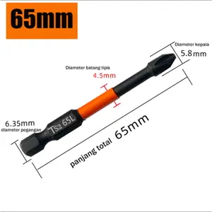 MATA OBENG HEX MAGNETIC 1/4 PH2 50MM/70MM ANTI SLIP