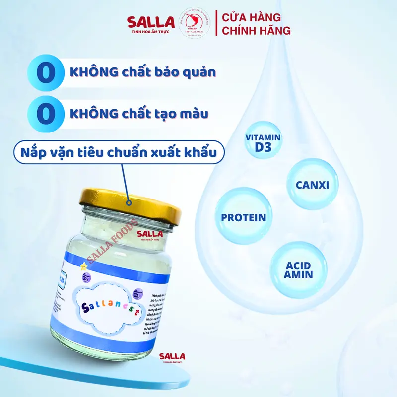 16 Hũ Yến sào SALLANEST 30% Yến tươi vị FOR KIDS PLUS - 2 Khay x 8 Hũ x 70ml - [MUA 1 TẶNG 1] 3