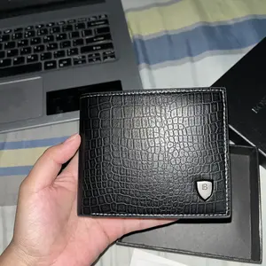 BOSTANTEN Dompet Lipat Pria Kulit PU Dengan Berbagai Motif Hitam/Coklat