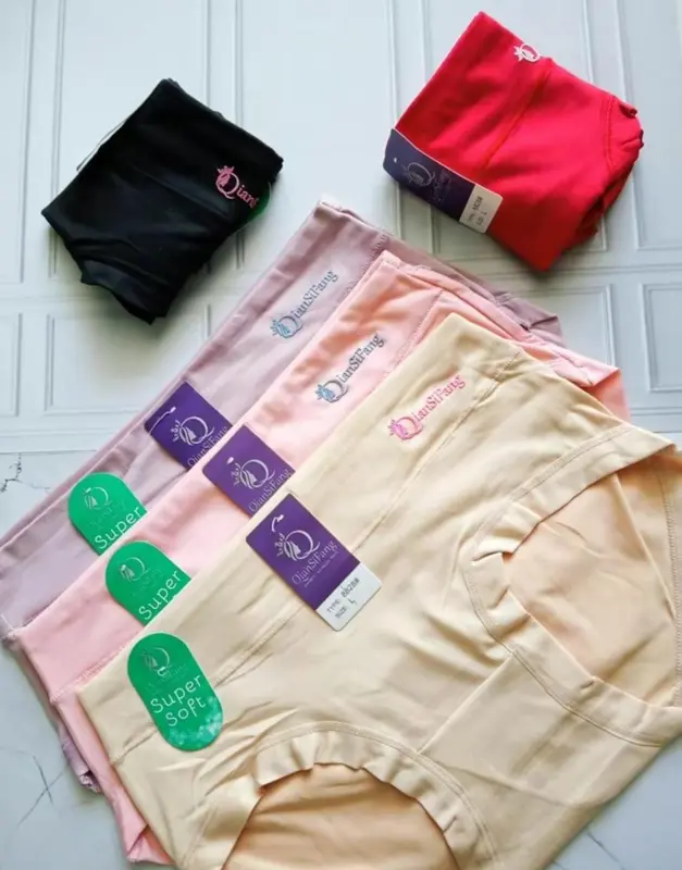 6PCS CELANA DALAM WANITA REMAJA DAN DEWASA SUPER SOFT KUALITAS TERBAIK CD FASHION WANITA BAHAN KATUN Lembut Nyaman Cewek High Pendek Boxer 3