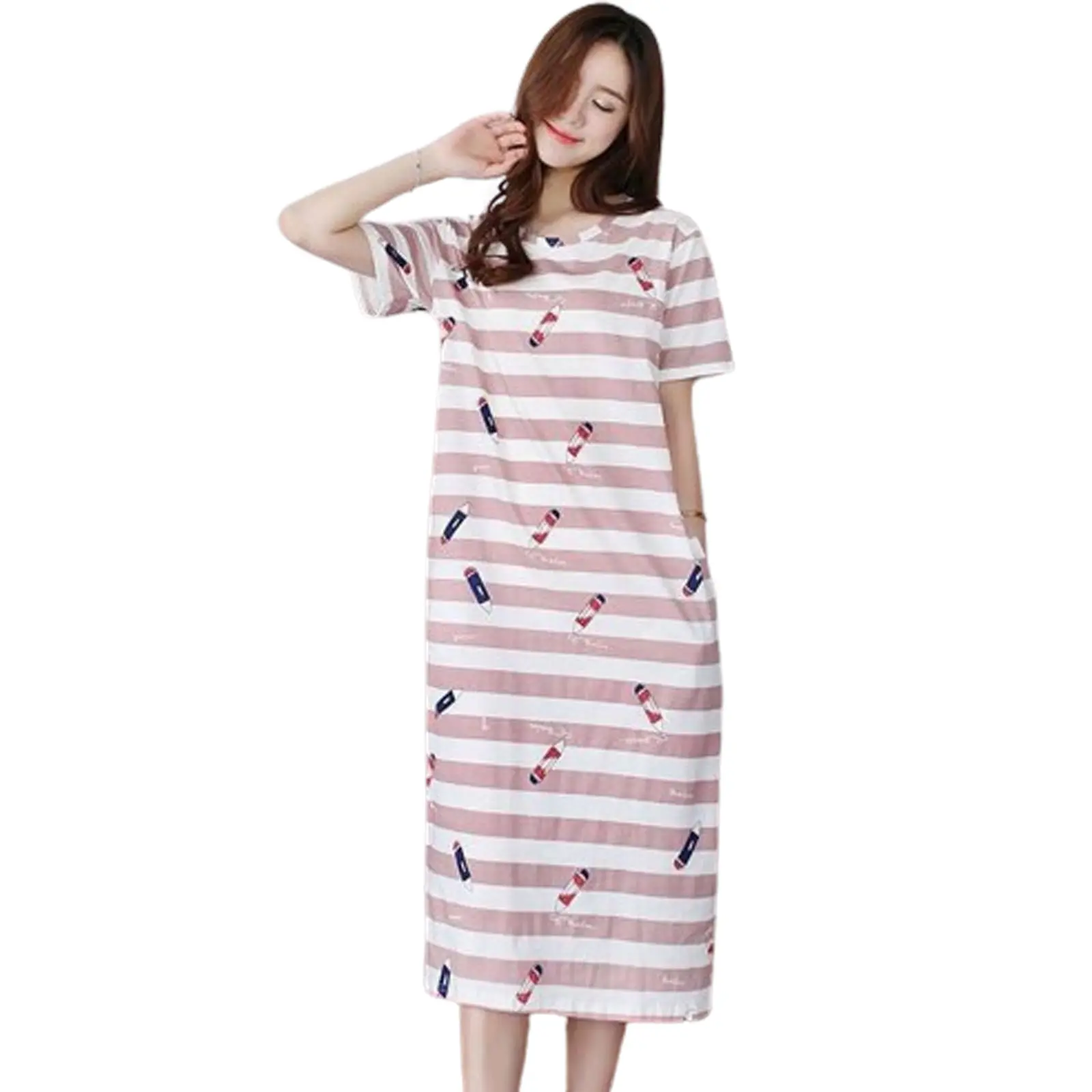 Daster Wanita Baju Tidur Premium Dewasa Gadis Remaja DSK3 Nyaman Pendek Dress Katun Motif Panjang