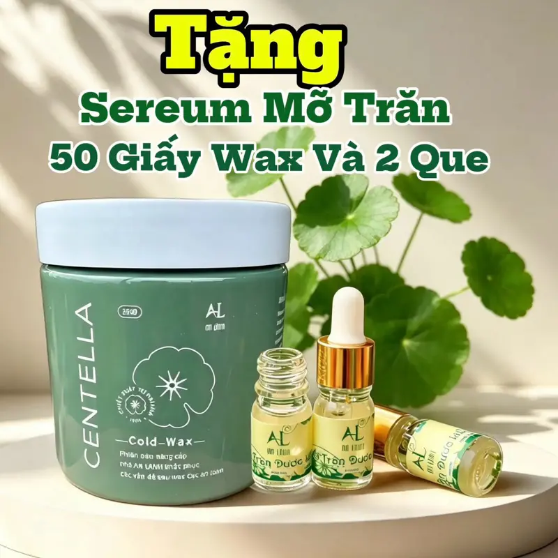 (Tặng Sereum Mỡ Trăn) Hộp Sáp Wax Lông An Lành (Tặng Kèm 50 Giấy Wax Và 2 Que) - Có Logo Dưới Nắp Và Đáy Lọ Tránh Mua Hàng Giả - Dọn Dẹp Sạch Sẽ Mọi Vùng Lông Cho Nam Và Nữ Trên Cơ Thể