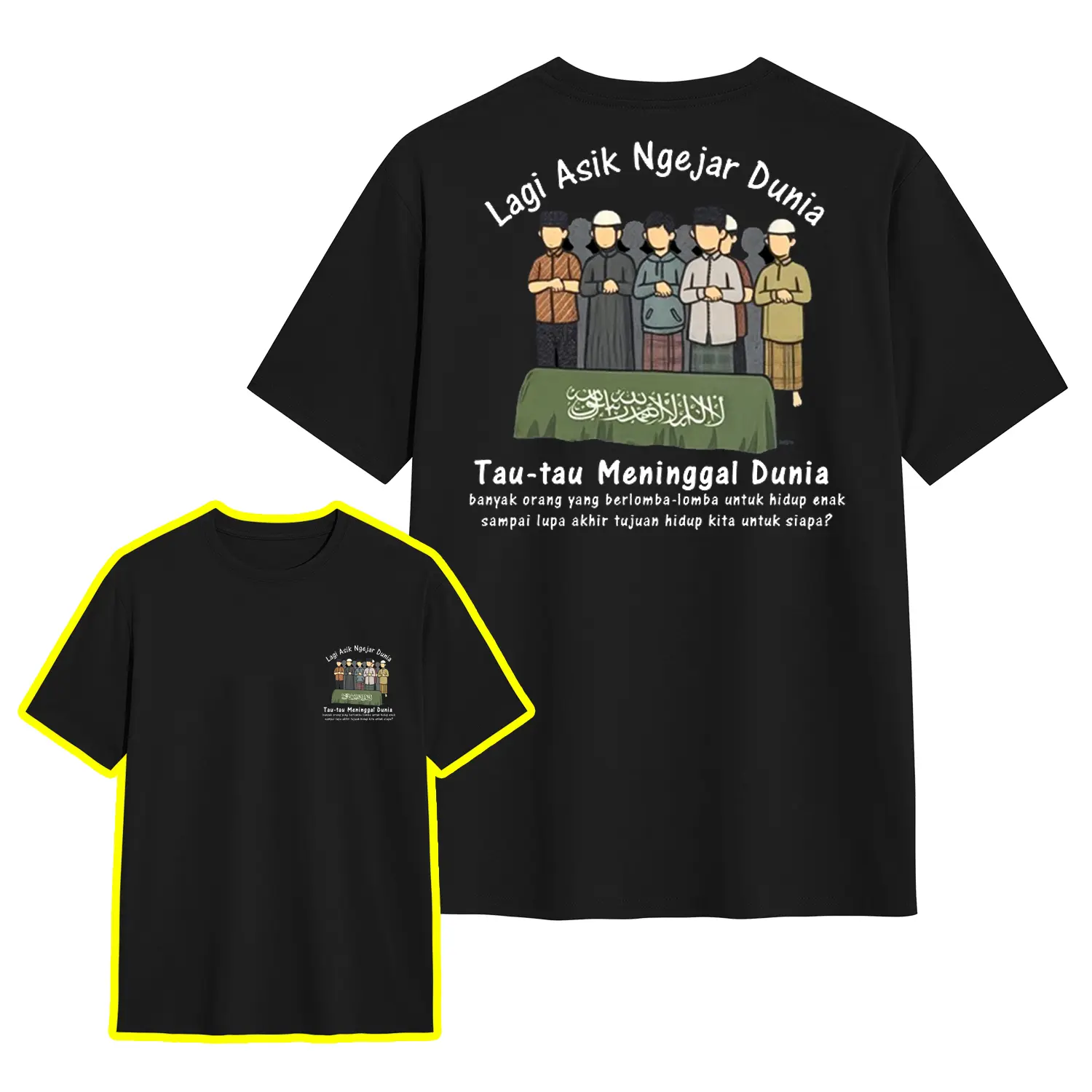 Relasi Kehidupan - Kaos Lagi Asik Ngejar Dunia - Kaos Dakwah - Kaos Kata - Kaos Motivasi - T-Shirt Viral Combed 24s Pria Unisex