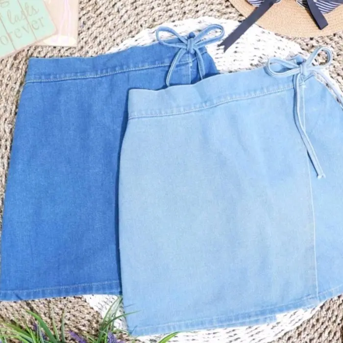 V㊚8V GWEN DENIM SKORT SKIRT PANTS ROK CELANA WANITA BEST SELLER 2993 O♫AI 2
