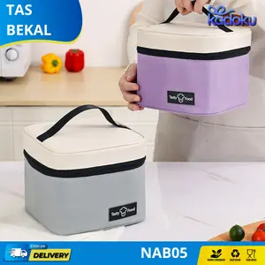 Tas Bekal Lunch Bag Cooler Cooler Bag Heat Makanan Anak Tas Lunch Box Murah High Quality Anti Air / NAB05