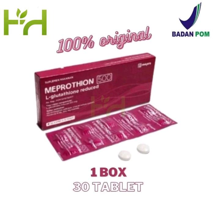 jual glutathione 500mg MEPROTHION 500 MG L-GLUTATHION ORIGINAL 1 BOX ISI 30 TABLET - Kota Administrasi Jakarta Barat - Bersenangria Amazing Formulas L-Glutathione 500 Mg