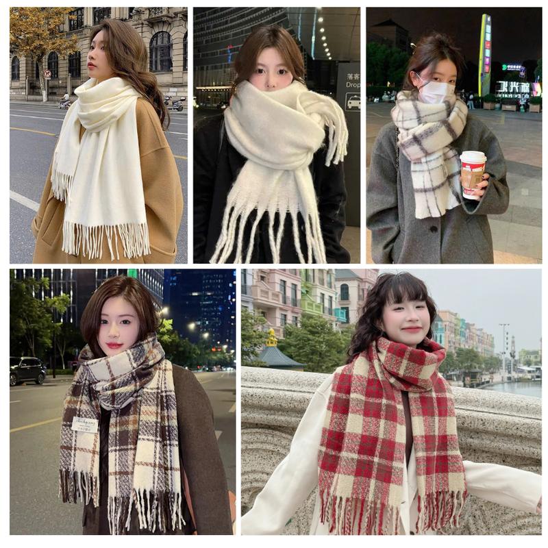 Khăn Quàng Cổ Dày Unisex Hàn Quốc Cho Nam Nữ Mùa Đông Ấm Áp Oahu Studio K33