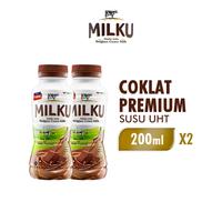 Gambar MILKU Susu UHT Siap Minum Coklat Premium 200ml x2 dari Wings Indonesia Kab. Bekasi 1 Tokopedia