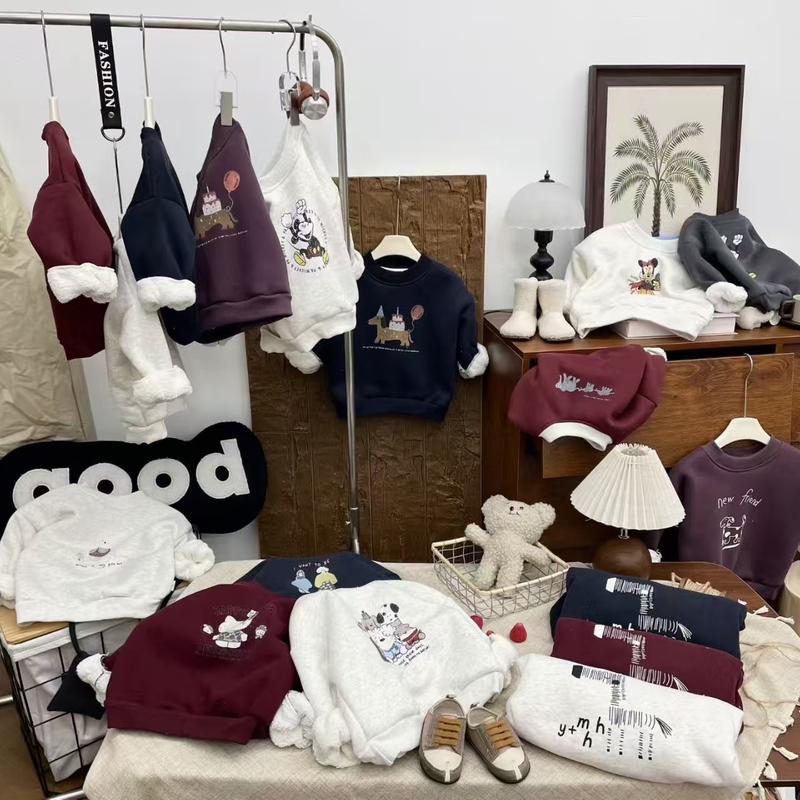 GẠO.BABY Bộ sưu tập áo nỉ cao cấp lót lông cừu form hàn cho bé by GẠO BABY