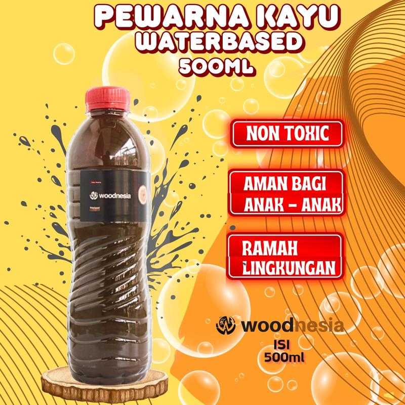 Woodnesia Poles Pewarna Kayu Jati 500ml Waterbased  Woodstain Number One Poles 0