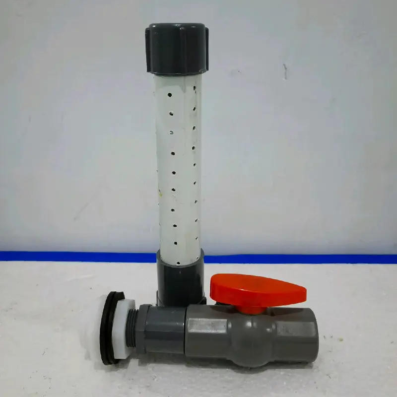 pembuangan kolam terpal stopkran + saringan 20cm 1