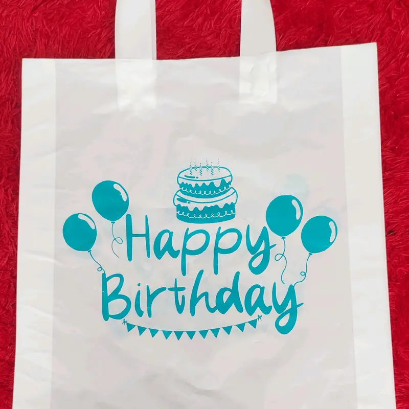 Kantong Plastik Ulang Tahun Isi 50pcs Nasi Box, Kantong Plastik Happy Birthday, Kantong Snack Ultah, Plastik Snack 6
