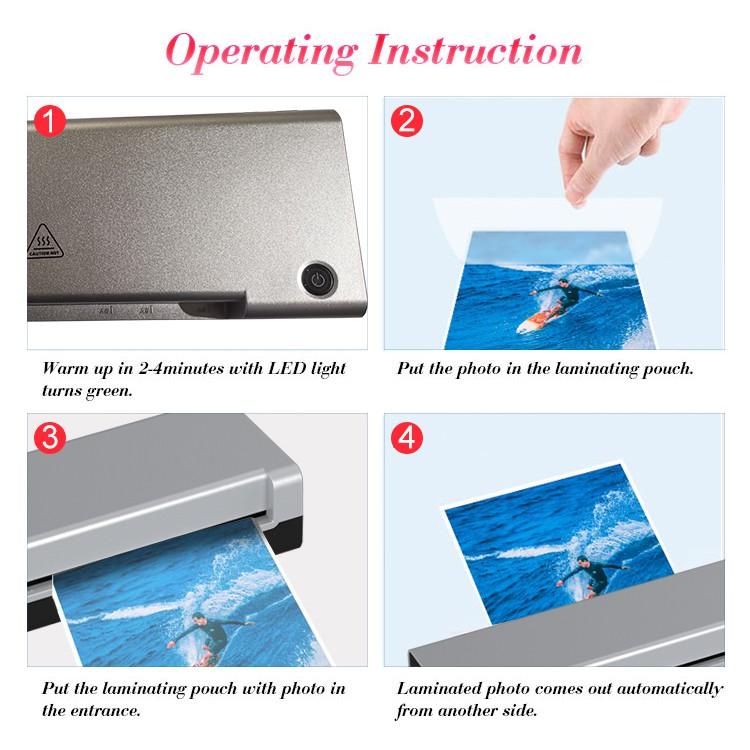 Product Introduction of Hot saleA-SUB Laminating Machine A4 Laminator（FREE GIFT 20pcs 4R Laminating Film and Ronud Corner)) 27