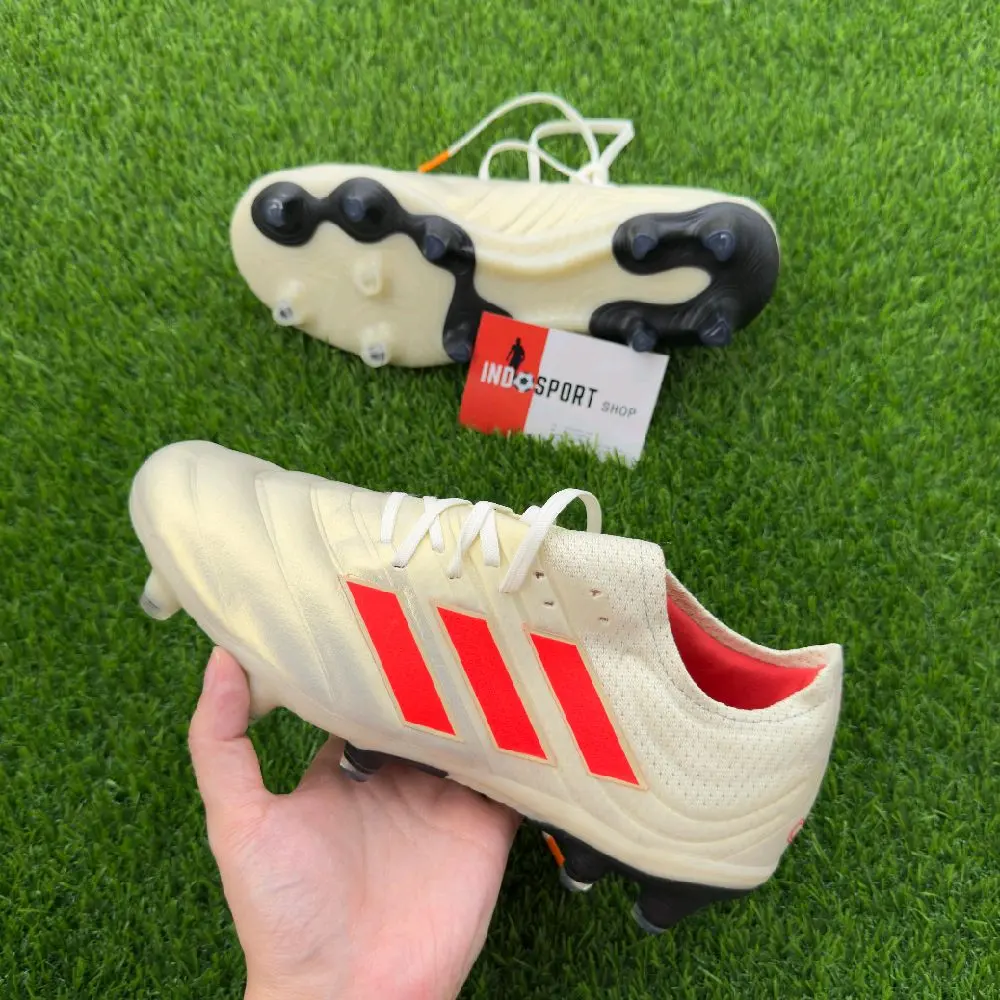 Sepatu Bola Copa 19.1 White Solar Red