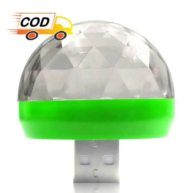 Lampu Disko Sensor Suara Mini LED RGB USB 4W Proyektor Unik Warna Warni Disco Pesta Club Party Kelap Kelip 1